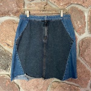 Max Jeans patchwork denim skirt